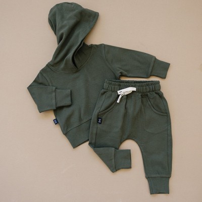 Kids Harley Jogger Long Sleeve Set - Olive + Scout