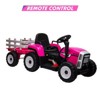 Acekool 12V Electric Tractor with Trailer & Remote, 7-LED Lights, MP3, 25W Motor, EVA Tires - 2 of 4