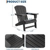 Outdoor Adirondack Chair - HDPE, with Wide Armrests & Slatted Back, All-Weather for Patio & Pool, Ergonomic Backrest - 2 of 4