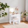 Modern Makeup Vanity Desk with Power Outlets, Mirror, and Lights: Enhance Your Beauty Routine in Style - 3 of 4