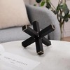 Cheung's Eliseen Black Metal Jack Decor Gold Trim - 3 of 4