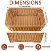 Aoibox 6-Piece Woven Rattan Bread Basket Set for Kitchen, Restaurant, or Display - Ideal for Fruits, Vegetables, and Snacks - 2 of 4