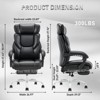 PU Leather 300lbs Reclining Office Chair with Footrest - 2 of 4