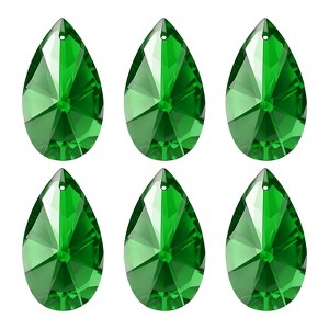 Unique Bargains DIY Hanging Ornament K9 Crystal Pendant Teardrop beads 6 Pcs - 1 of 4