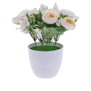 Unique Bargains Artificial Plants Flower Plastic 3.74"x3.74"x7.87" 1 Pc - 1 of 4