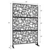 DSVIMOY Outdoor & Indoor Privacy Screen, Freestanding Decorative Privacy Screen for Deck Balcony Patio, Black, 48"*76"*16" - 3 of 4