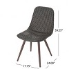 NicBex Patio Dining Chairs Set of 2,Polyethylene Wicker Outdoor Chairs with Tapered Heat Tranfer Legs,Kitchen Chairs for Dining Room,Patio - 3 of 4
