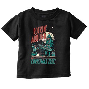 Rocking Around The Christmas Tree Toddler Baby Graphic T Shirt Brisco Brands - 1 of 4