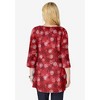 Woman Within Plus Size Perfect Printed Three-Quarter-Sleeve V-Neck Tunic - 3 of 4
