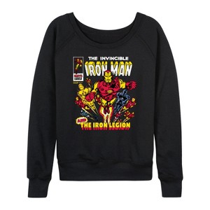 Women's - Marvel - Iron Man Comic Book Cover Lightweight French Terry Slouchy - 1 of 4