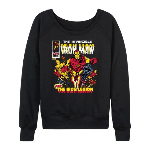 Women's - Marvel - Iron Man Comic Book Cover Lightweight French Terry Slouchy - image 1 of 4