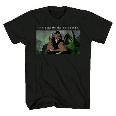 Disney The Lion King Men's Scar I'm Surrounded By Idiots Adult T-Shirt