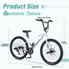 RISOKEYS Freestyle BMX Bikes,26 inch Kids Mountain Bike,Single Speed Bicycles,7 Speed Outdoor Cycling Bike Road Bicycle Mountain Bike, - 3 of 4
