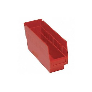 Quantum Storage Systems Economy Shelf Bin, Nesting, 11-5/8"W X 4-1/8"D X 4"H, (7) Divider Slots, Rear Hanglock, - 1 of 1