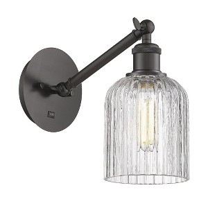 Bridal Veil - 1 Light Arm Adjusts Up and Down Wall Sconce In Art Deco Style-9 Inches Tall and 5 Inches Wide - 1 of 1