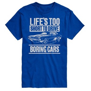 Men's - Instant Message - Lifes Too Short Boring Cars Short Sleeve Graphic T-Shirt - 1 of 4