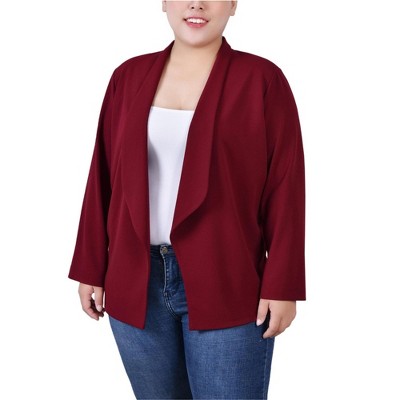 NY Collection Womens Solid Blazer Jacket