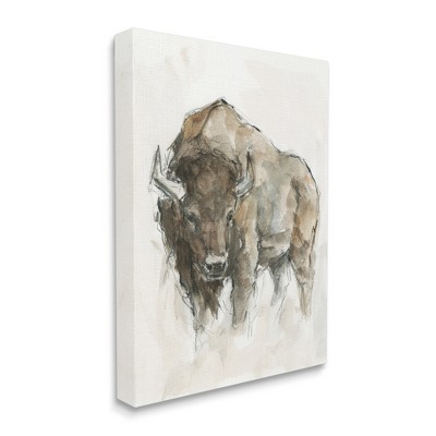 Stupell Industries Western American Buffalo Brown Country Animal