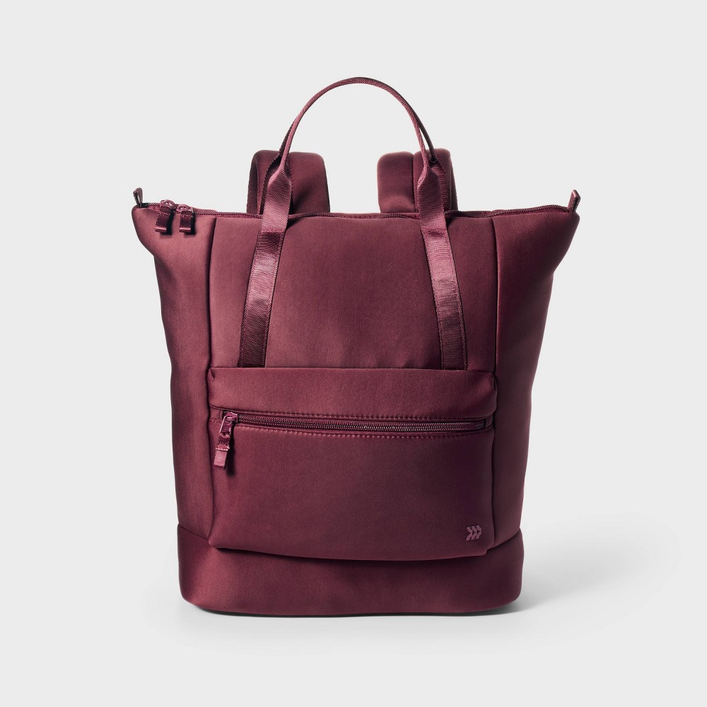 faux neoprene backpack tote - all in motion™ - maroon