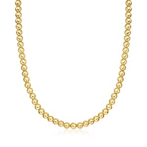Ross-Simons Italian 6mm 18kt Gold Over Sterling Bead Necklace - 1 of 3
