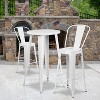 Flash Furniture Commercial Grade 24" Round Metal Indoor-Outdoor Bar Table Set with 2 Cafe Stools - 2 of 4