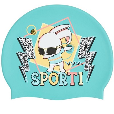 Sporti Hip Hop Bunny Silicone Swim Cap