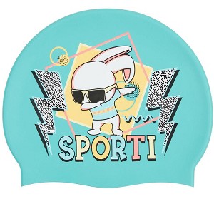 Sporti Hip Hop Bunny Silicone Swim Cap - 1 of 4
