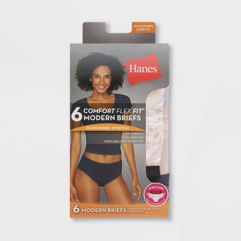 Hanes Women's 6pk Comfort Flex Fit Microfiber Briefs - Colors May Vary, 2 of 5