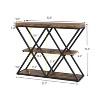 3-Tier Entryway Table, Console Sofa Table with  Metal Frame, Accent Table with Open Shelves, Foyer Table for Entryway, Hallway - 2 of 4