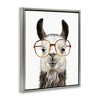 Stupell Industries Llama Farm Animal Eyeglasses Black Floater Framed Canvas Wall Art - 3 of 4