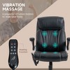 Okak Massage Executive Office Chair with 6 Vibration Points, Heated Desk Chair with Flip-up Armrest and Adjustable Height for Study, Office, Black - 3 of 4