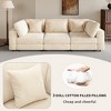 105" Corduroy Fabric 3-Seater Sofa with Removable Back Cushions, 5 Pillows & Spacious Armrests - 4 of 4