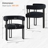 Upholstered Dining Chair Set Of 2,Chenille Dining Chair With Curved Backrest Armrest Kitchen Chair For Dining Room Or Living Room-Tanpinhause - 3 of 4