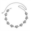 Anna-Kaci Women's Heart Link Chain Belt with Textured Metal Design and Adjustable Fit 45.5in - 3 of 4