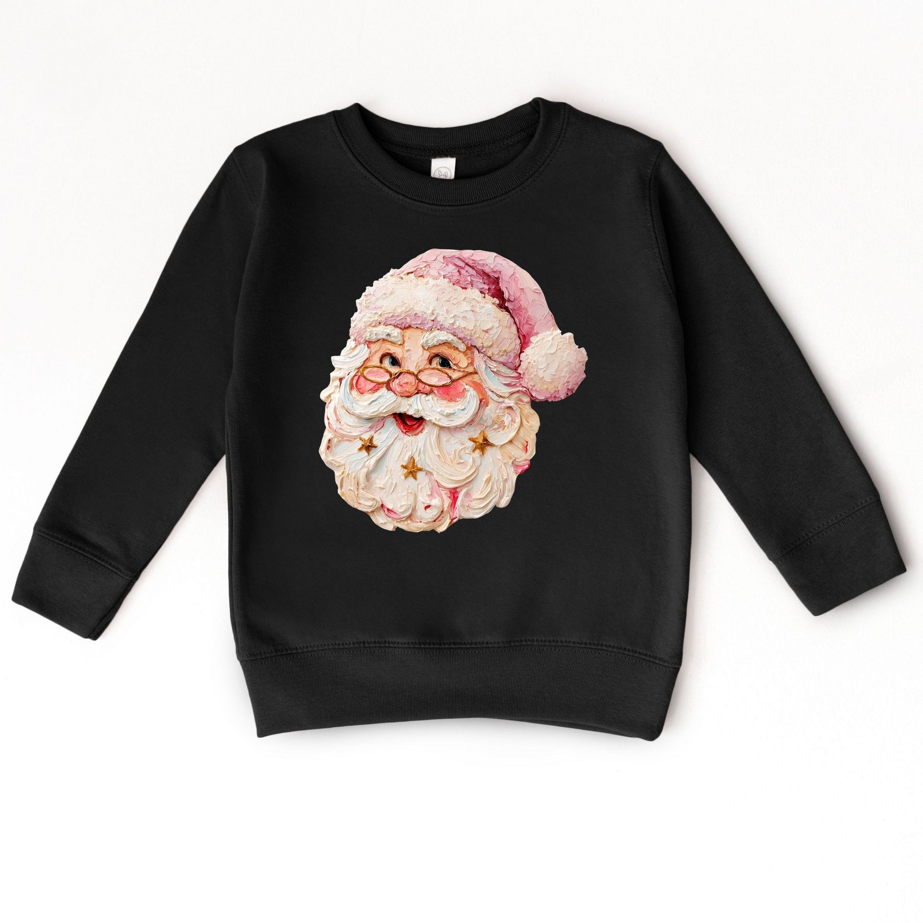Santa Face Textured Paint - Toddler Graphic Sweatshirt