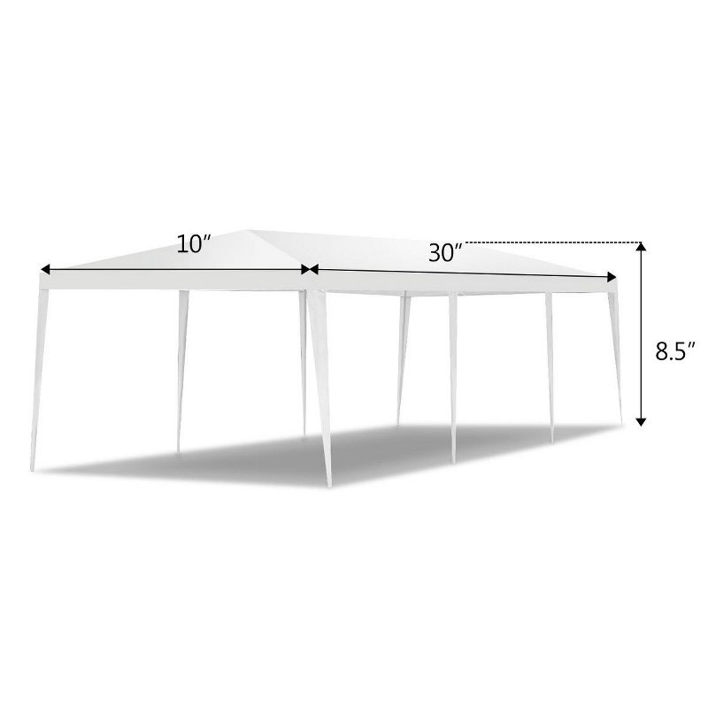Costway 10'x30' Party Wedding Outdoor Patio Tent Canopy Heavy duty Gazebo Pavilion Event, 3 of 11