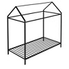 NicBex Twin Size Metal Montessori Bed with House Shaped Frame,Floor Bed for Kids,Modern Toddler Bed for Bedroom,Black - 4 of 4