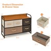 Costway 5-Drawer Dresser Storage 2-Tier Organizer Tower Steel Frame Wooden Top - 3 of 4