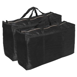 Unique Bargains Camping 210D Oxford Waterproof Storage Bag with Double Zippers 2 Pcs - 1 of 3
