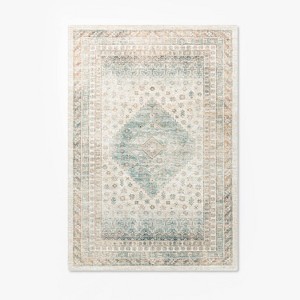Woven Diamond Persian Rug Neutral - Threshold™ designed with Studio McGee - 1 of 4