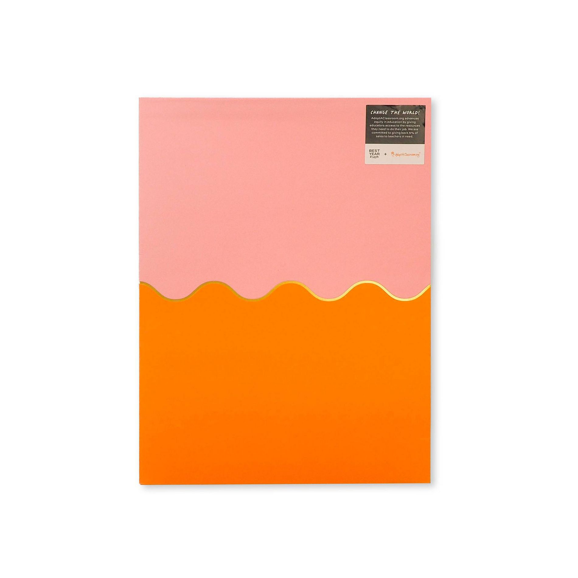 Best Year Ever 2 Pocket Paper Folder Bubblegum and Tangerine, School Supplies