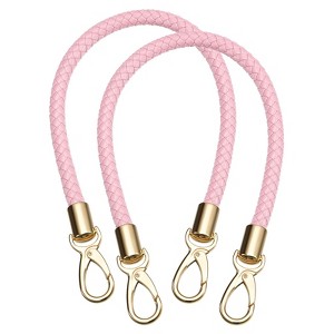 Unique Bargains PU Leather Braided Fashion Women's Handbag Purse Strap 2 Pcs - 1 of 4