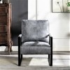 Airsurfer Classic Mid-Century Modern Accent Chair with Durable Square Metal Frame, Spotted Microfiber Armchair for Living Room - 3 of 4