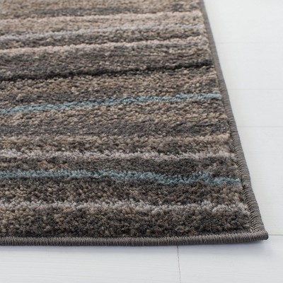 Silver and Beige Abstract Geometric Area Rug