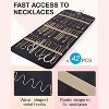 Hanging Jewelry Organizer Storage Roll with Hooks Double-Sided Jewelry Holder for Earrings, Rings on Closet, Wall, Door, 1 piece, Large, Black - 2 of 4