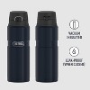 THERMOS Stainless King Vacuum-Insulated Drink Bottle, 24 Ounce, Midnight Blue - 2 of 4