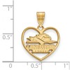 Black Bow Jewelry 14k Yellow Gold Plated Sterling Silver Longwood Lancers NCAA Pendant - 2 of 3