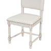 Sapphtopaz 2 Piece Retro Wood Dining Chairs Upholstered Accent Chairs with Padded Backs and Nailhead Side Chairs for Dining Room, Living Room - 3 of 4