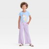 Girls' Mid-Rise Pull-On Wide Leg Denim Pants - Cat & Jack™ - 3 of 3