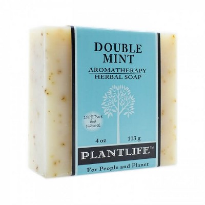 Plantlife Double Mint Bar Soap – Moisturizing, Soothing, Handcrafted, Plant-Based – Made in California, 4oz